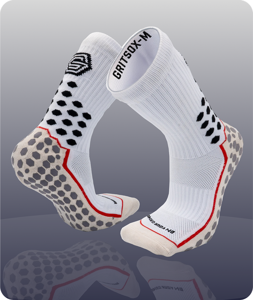 PRO 3.0 Grip Socks White - GritSox