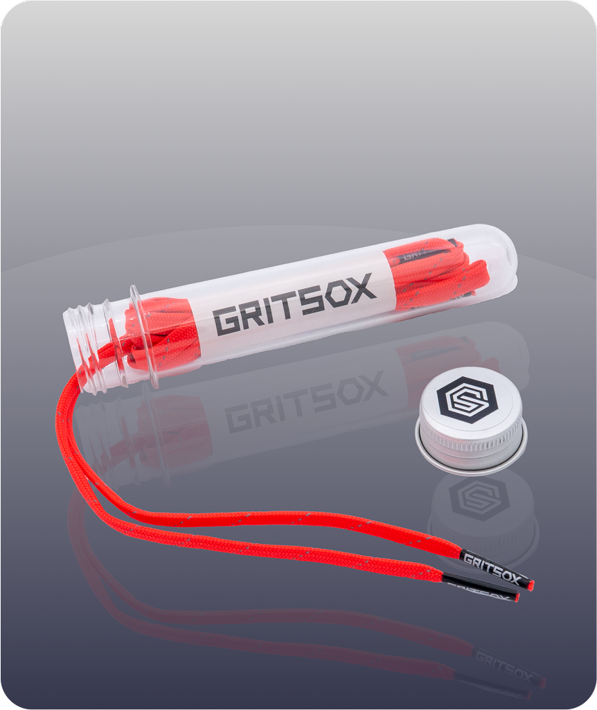GritSox Pro Laces Neon Red