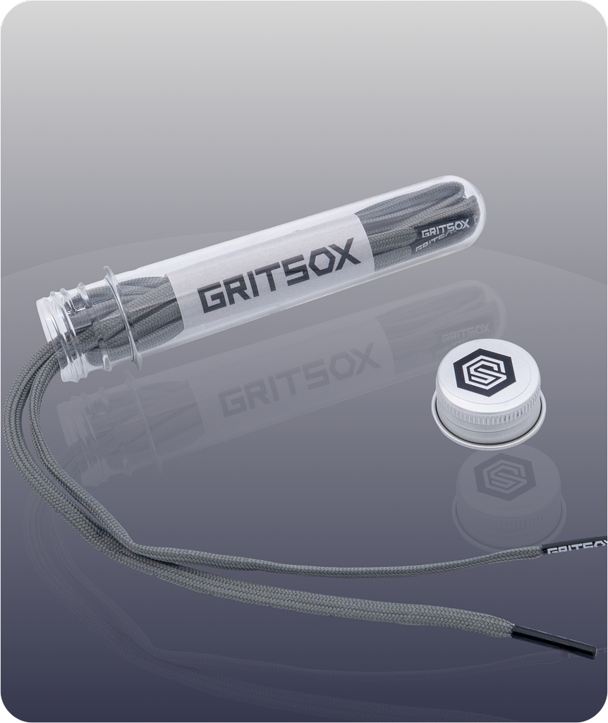 GritSox Pro Laces Steel Grey - GritSox